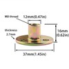 4pcs Furniture Mounting Plate Three-Hole Cylindrical Iron Plate Nut for
