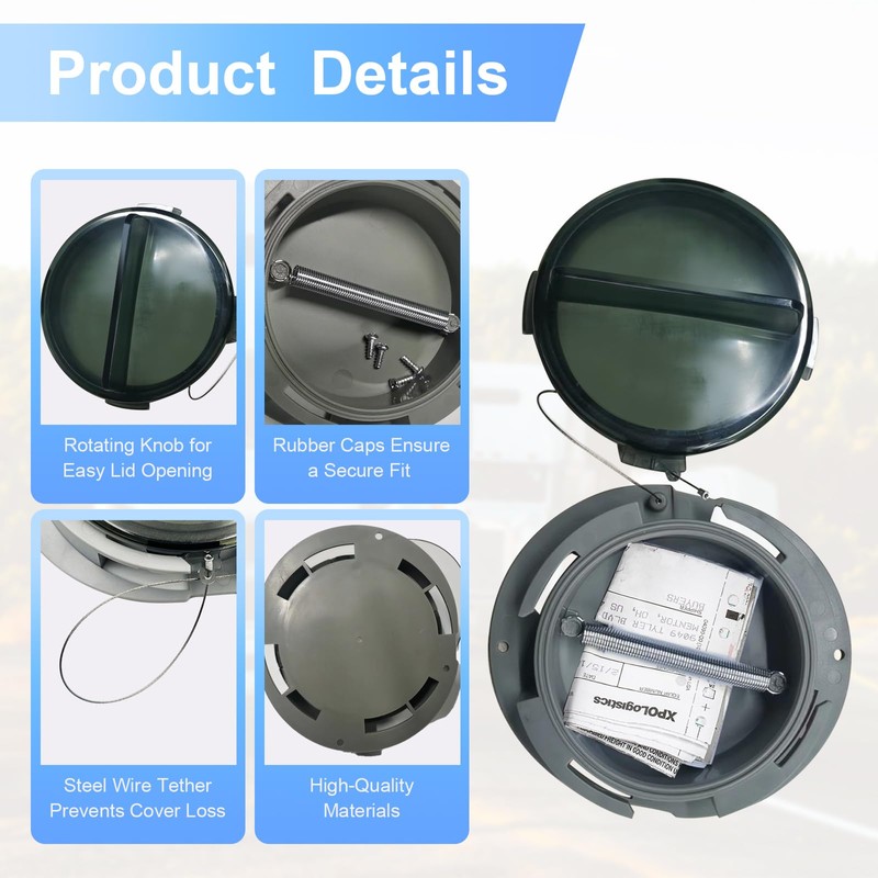 2 Pack Trailer Document Holder with Wire Attached Cover for
