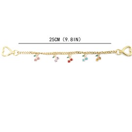LVYOUME Cherry Charm for Purse - Cute Keychains for Women Elegant Gift for Girls Dual Chain Design Keychain Accessory Chains for Jeans(Colorful)