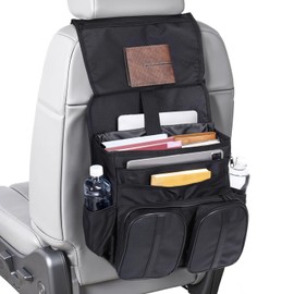 Tsumbay 2-in-1 Car Front Seat Organizer – Hanging Car Organizer with Laptop & Tablet Compartments, Adjustable Shoulder Strap, Heavy-Duty Oxford Fabric for SUV, Truck, Van, Front & Back Seat Use