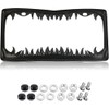Black Shark Tooth License Plate Frame for Men, Horror Halloween