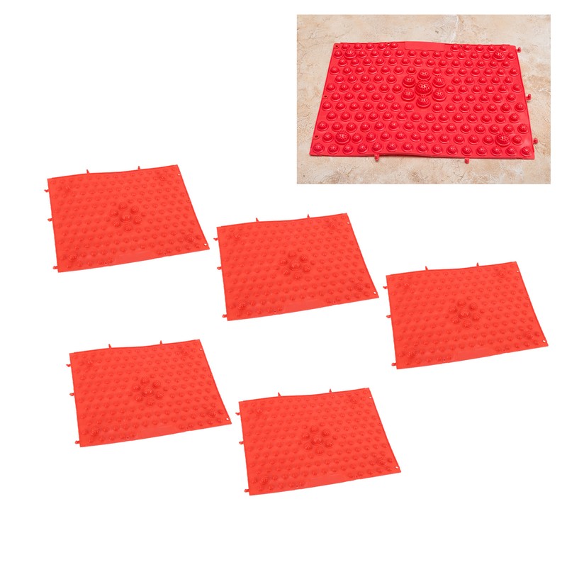 5Pcs Foot Massage Mat TPE Acupressure Walking Toe Plate Massage