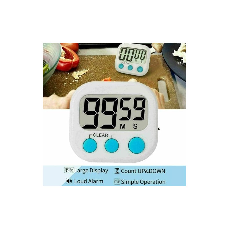 London Express Kitchen Timers for Cooking, Magnetic Countdown Clock With