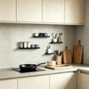 LANC 8" Small Floating Shelf for Wall Storage, Stainless Steel