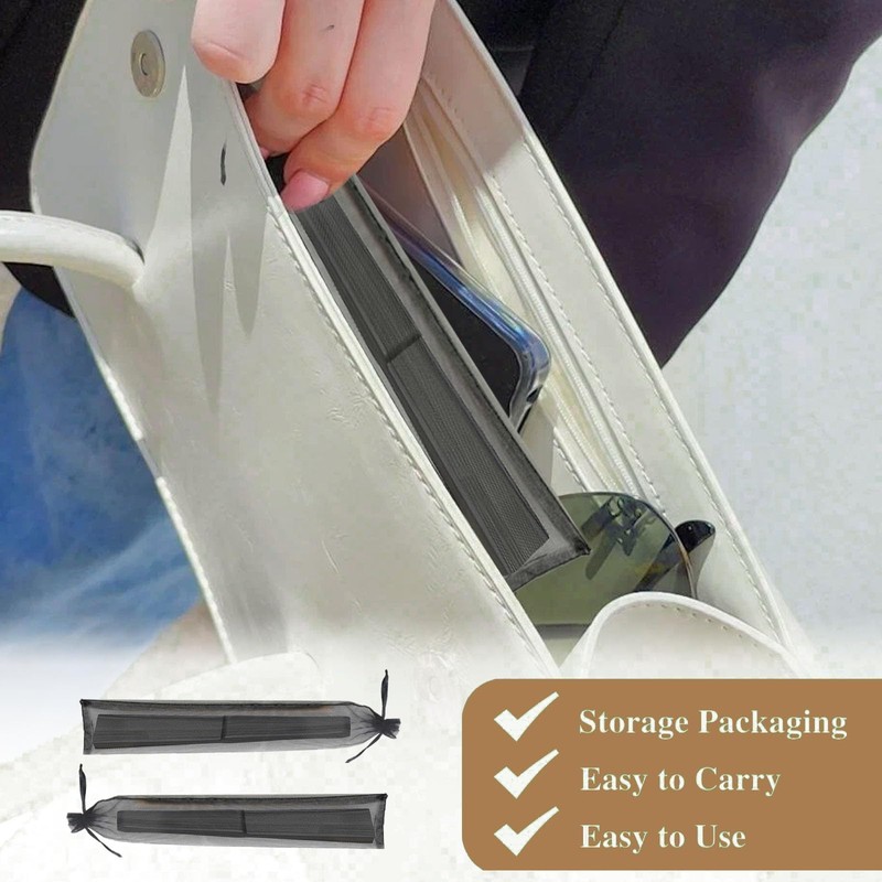 JOOTUEPO Black Folding Hand Fan, 2 Pack Black Silk Fabric