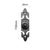 Decorative Cast Iron Push Doorbell, Fleur De LYS Design, Black