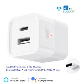MHCOZY eWelink app Micro WiFi USB Type A Adaptor, Smart 5-12V DC Outlet Switch,Remote Timer Your USB Device by Phone app,Compatible with Alexa Google Home