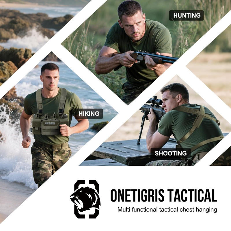 ONETIGRIS Chest Rig, MOLLE Chest Rigs Tactical Chest Rig Dangler