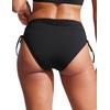 CRZ YOGA Womens High Waisted Bikini Bottoms Adjustable Ruched Side