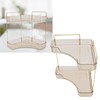 2 Tier Corner Bathroom Countertop Organizer Space Saving Easy Assembly