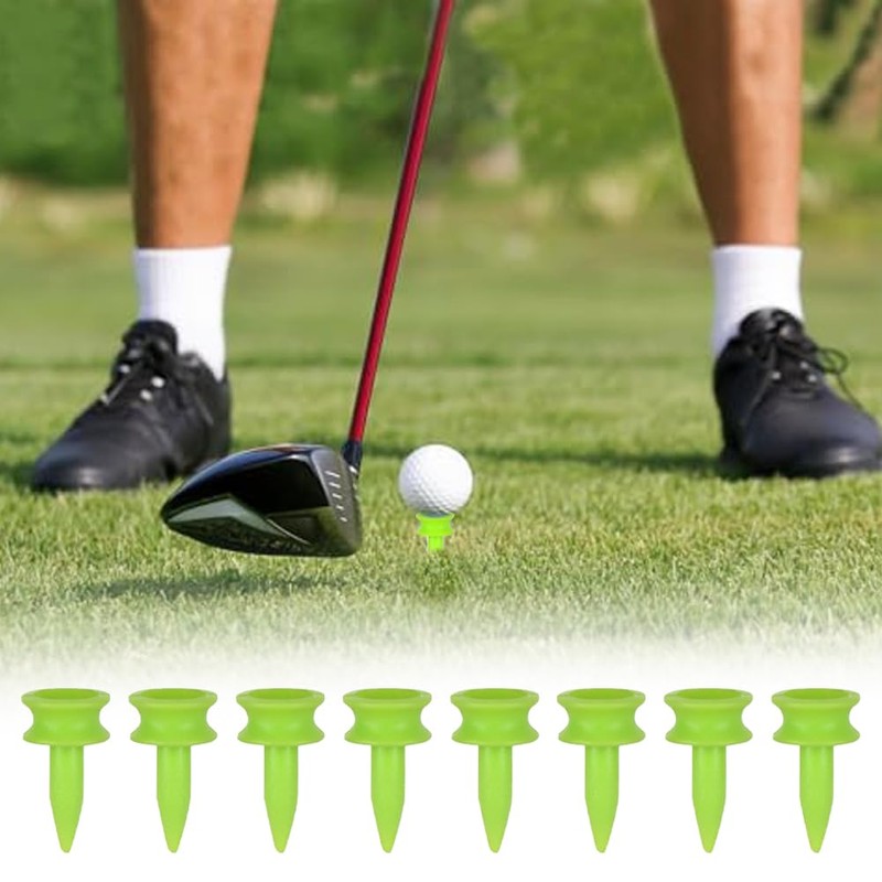 Munsesi 100pcs Golf Tees Plastic, 25mm Green Castle Golf Tees,