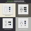 TOPGREENER Double Gang Datacomm Bundle with Multimedia Pass-Through Insert, 3-Port