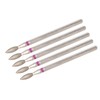 50pcs Flame Nail Drill Bit Carborundum Cuticle Remover Bits Kit