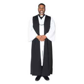 MENZ Anglican Traditional Clergy Chimere Bishop Choir Garment (XXXX-Large (58-60), Black)