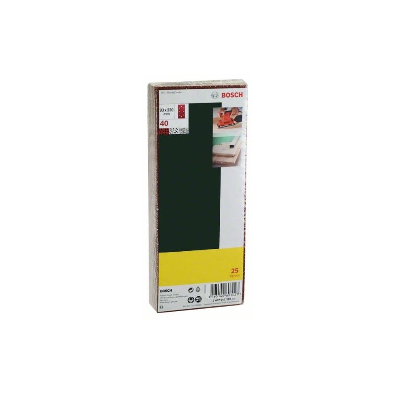Bosch 2607017104 Sanding Sheet-Set for Tightened Orbital Sanders, Red, 93