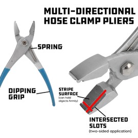 Diagonal Cutting Pliers Hose Clamp Pliers Snap Tools Pinch Hose Clamp Plier Metal Multi Directional Universal Automotive Repair Plier for Fuel Line locking pliers Oetiker Clamp Tool