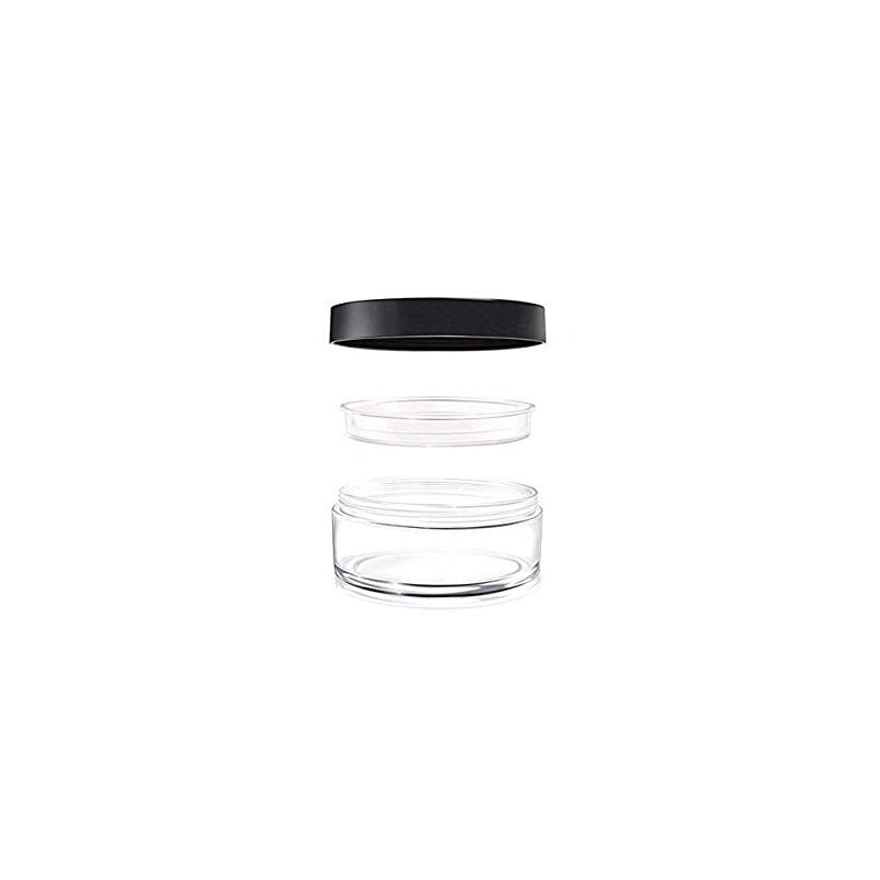 DNHCLL 2PCS 50ML Plastic Empty Clear Make-up Loose Powder Container