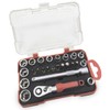 LUMBER JACK 25 Piece 1/4" Square Drive Metric Socket Set