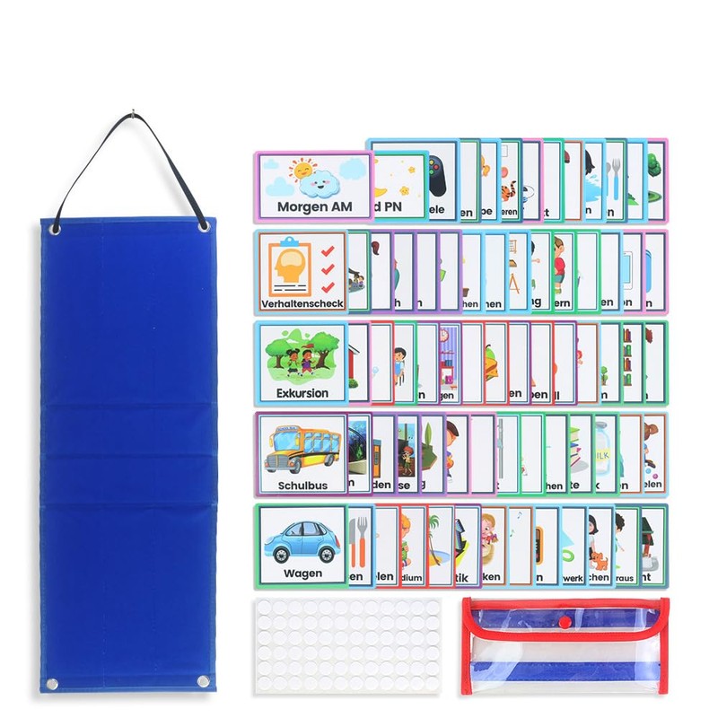zalati Children's Calendar Chart Children's Visual Schedule Wall Daily Planner