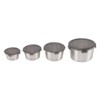 4Pcs Stainless Steel Preservation Box Large Capacity Round Food Storage