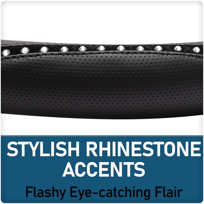 Custom Accessories Bling Rope Steering Wheel Cover, Rhinestone Car Accessories