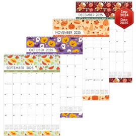 KONVINIT Large Wall Calendar 2024-2025, 16 Monthly Wall Calendar 2025-12" x 17" - Runs from September 2024 Until December 2025, 2025 Calendar with Twin-Wire Binding for Home, Office and School
