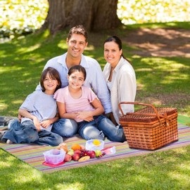 WACURRENTHYD Waterproof Picnic Blanket Foldable, Extra Large 80"x80" Outdoor Picnic Mat for Beach, Camping Grass Party, Hiking, Travel - Size 80 x 80 inches (Multicolor)