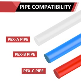 200-Pack EFIELD Pex Fitting 1/2 Inch x 1/2 Inch 90 Degree Elbow Brass Crimp Fittings, ASTM F1807