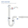 Xavax Flexible Siphon with 1 Device Connection + Odour Trap