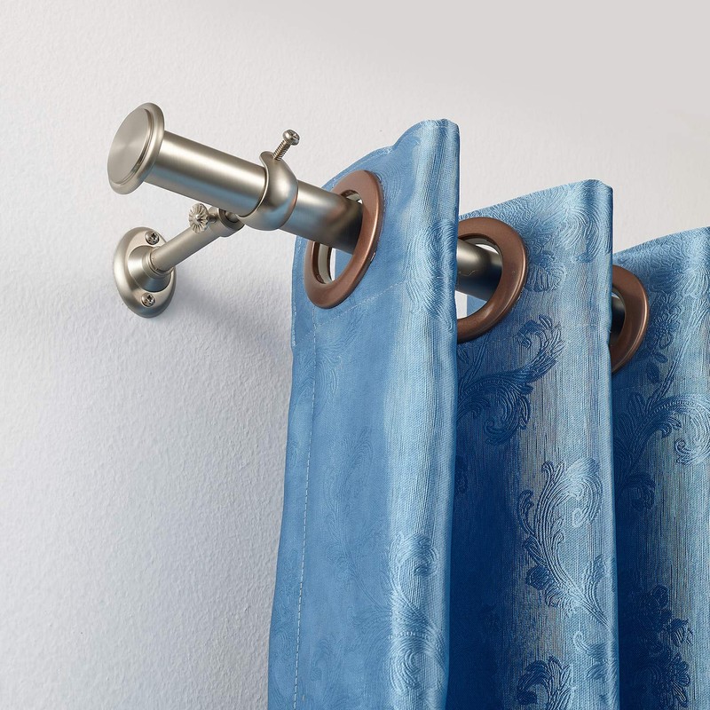 YunNephele Hanging Curtain Rod 36-56 inch Nickel Brushed,1 inch diameter