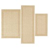 Unbranded Machine Washable Faux Sisal Beige Border Indoor Accent Rug