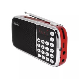 Sunflash Digital Sunflash Z-135 Rechargeable Mini AM/FM Radio +Bluetooth +USB/SD/AUX Red