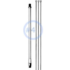 MO-4 HF Mobile Antenna Mast for Deck or Roof Mount, designed for Hustler HF Resonators
