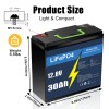 Litime 12V 30Ah LiFePO4 Lithium Battery 30A BMS Deep Cycles