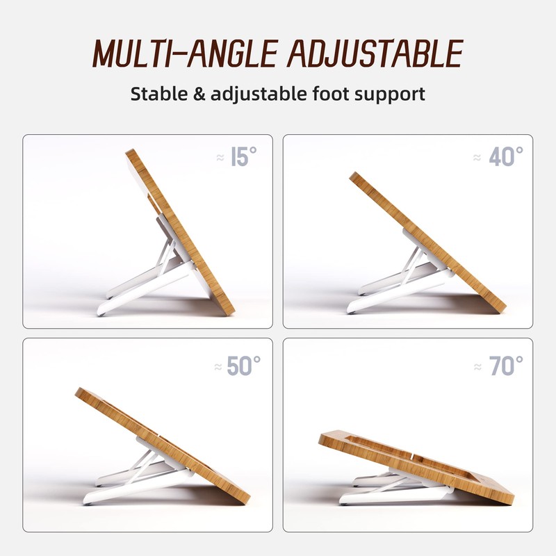 AFOOYO Bamboo Tablet Drawing Stand - Portable & Adjustable 5