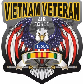 ProSticker Air Force Vietnam Veteran Decal USA Flag Eagle Military 4" ProSticker 263