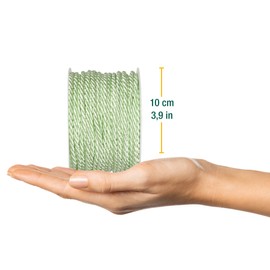 Halbach Seidenbänder Premium Cord (Mint), Width 4 mm, Length 25 m, Made in Germany and Oeko-Tex Certified, Shiny Satin Cord Made of Acetate