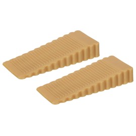 uxcell 2 Pcs Door Stoppers for Bottom of Door, 15mm/0.59 Inch Door Stops, Rubber Door Stopper Wedge Anti Slip, Window Stopper Door Stackable, Orange