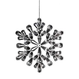 11cm Clear Acrylic Hanging Snowflake Christmas Decoration - Christmas Tree Decorations - Hanging Christmas Decorations