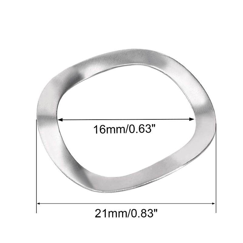 sourcing map 10Pcs 0.63" x 0.83" x 0.01" 304 Stainless