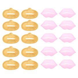 Mikinona 20pcs Collagen Lip Mask Hydrating Pads for Lip Plumper Exfoliating Lip Membrane Daily Lip Care Mask Set Random Style
