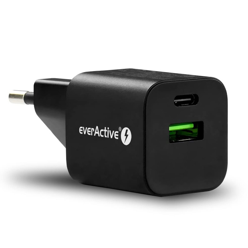 everActive GaN SC-390QB Mains Charger with USB QC3.0 and USB-C