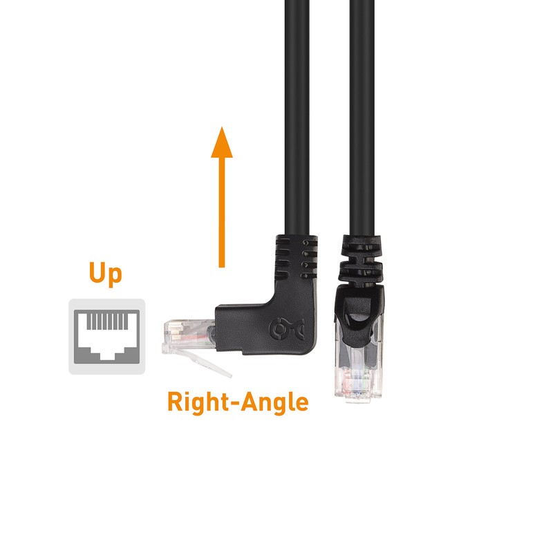 Cable Matters Cable Ethernet en ángulo Recto Cat 6, Cat6