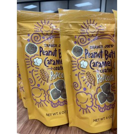Trader Joe's 2 Packs Trader Joe's Peanut Butter Caramel Coated Popcorn 6 oz Each Pack