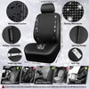 CAR PASS Leather Bling Diamond Car Seat Covers Full Set,
