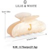 LILIE&WHITE Acrylic Letter Hair Clips For Women Stylish J Monogram