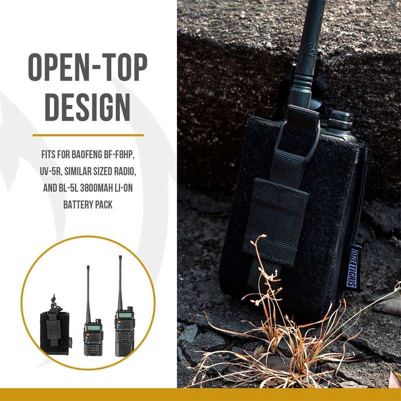 OneTigris Radio Holster for BaoFeng UV-5R BF-F8HP Nylon MOLLE Pouch