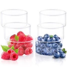 Borosil Vision Classic Large Katori Bowl [Set of 6] Lightweight Durable Glass Drinkware, 6 Ounce, Clear (VCLK180)