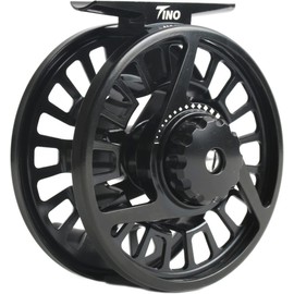 Maxcatch TINO Fly Fishing Reel, Large Arbor Trout Fly Reel: 3/4,5/6,7/8 Weight (Reel Only (Black), 5/6wt)