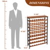 64 Bottles Wine Rack Freestanding Floor with 2 in 1